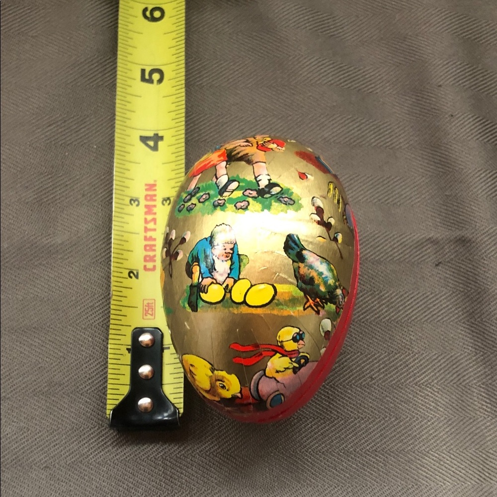 Craft Gold and Red Illustrated Decorative Egg (1)